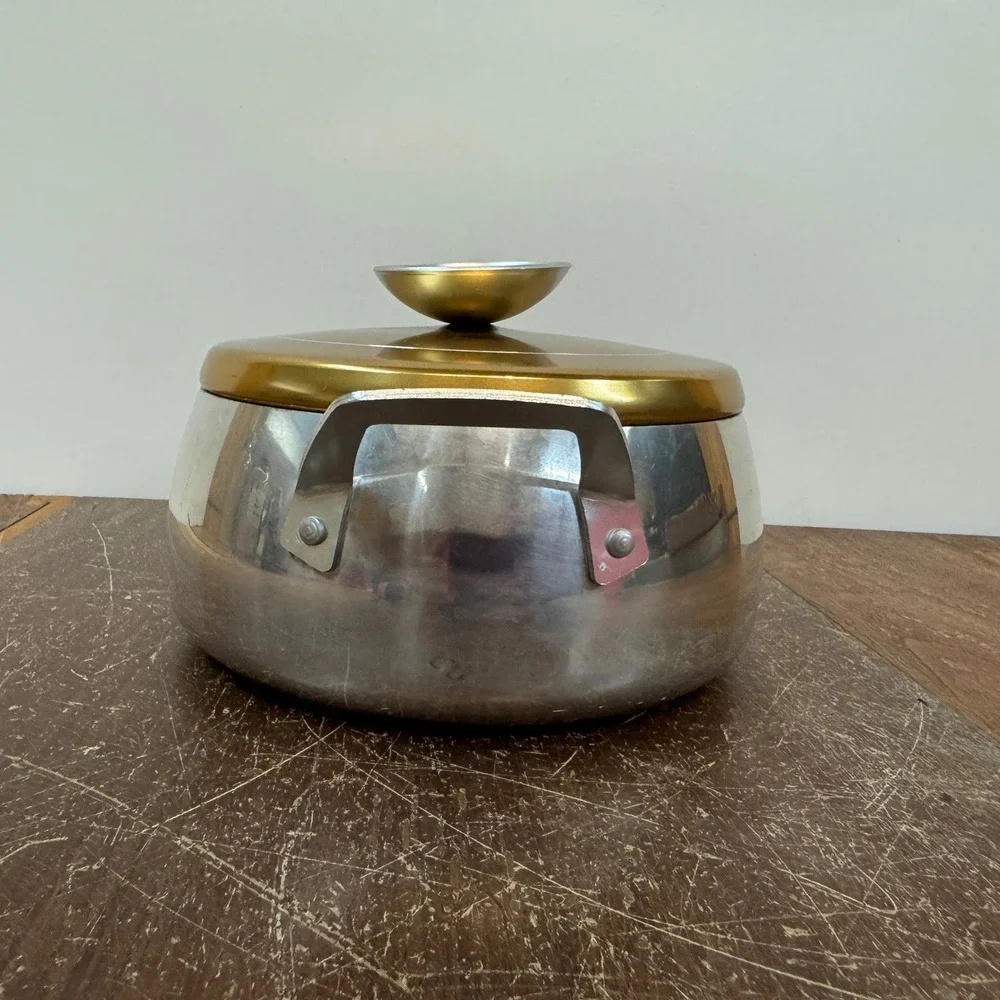 Vintage Regal Ware Aluminum Covered Dutch Oven Pot Pan Gold Silver Kitchenware‎